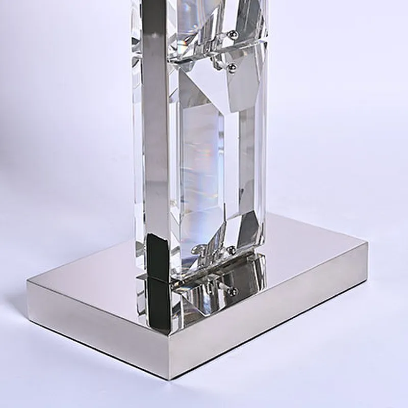 Luxury bright pyramid blocks crystal glass floor lamp